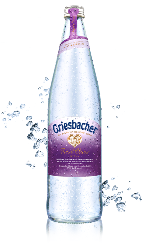 Griesbacher Mineralwasser Flasche First Class still