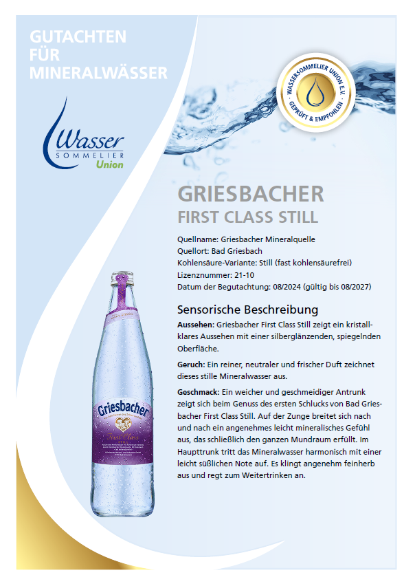 Gutachen für Mineralwässer