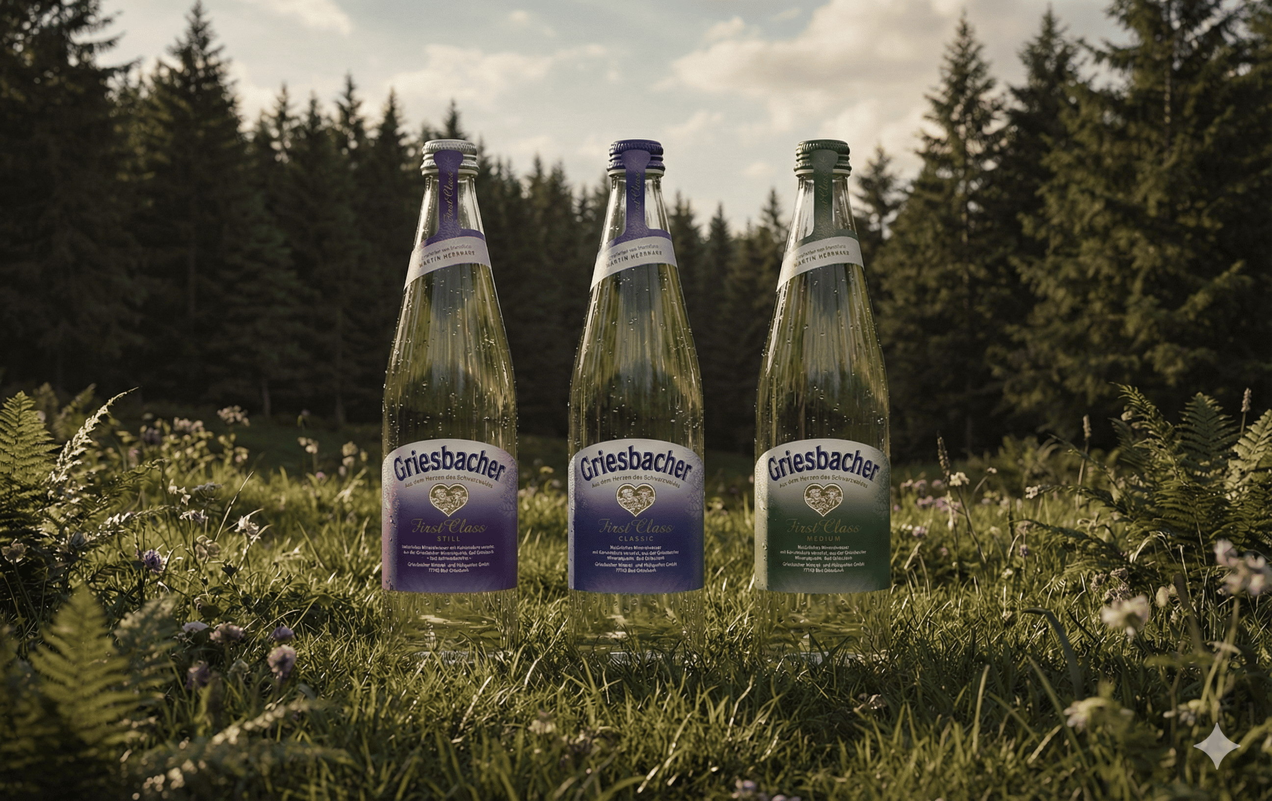 Griesbacher Mineralwasserflaschen